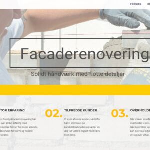 Eksempel på en ny hjemmeside i WordPress CMS system